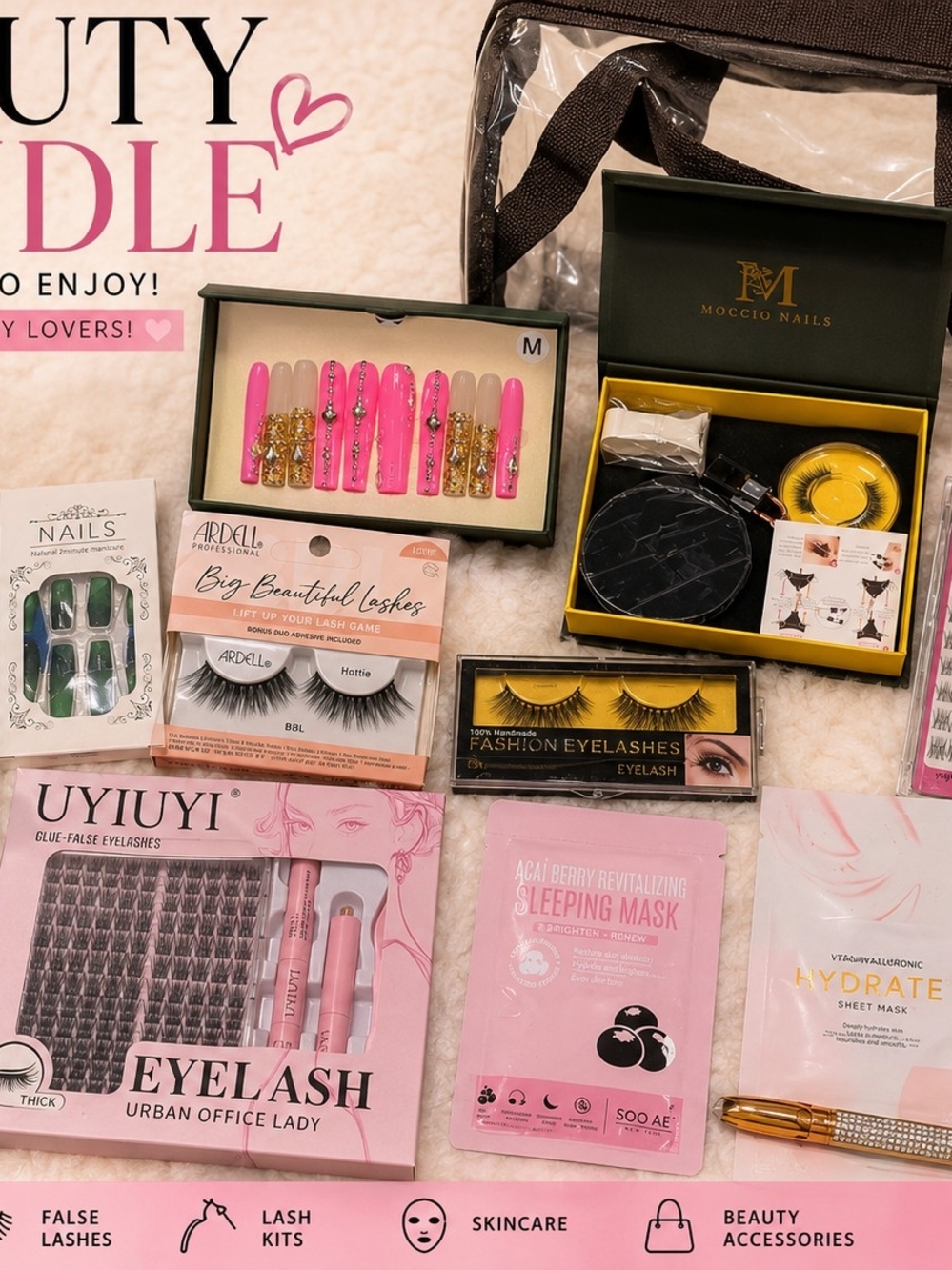 Assorted Beauty Bundle-Nails-Lashes- & More
